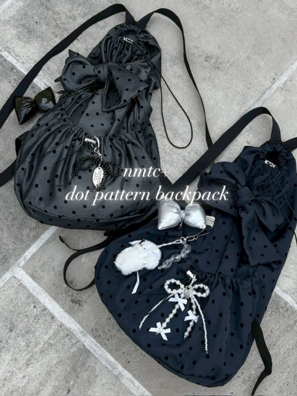 受注制【nmtc +】dot pattern backpack (2color) / 【エヌエムティーシープラス】ドットプリントバッグパック