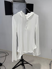 国際配送【Nerd out XU】design slim hooded long sleeve