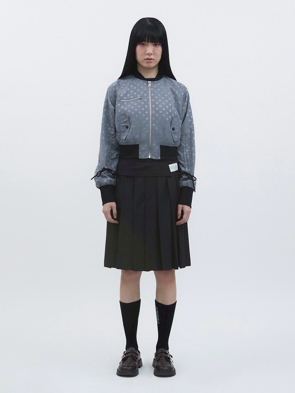 【TUOMIO】RIBBON DOT BOMBER