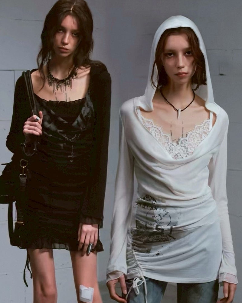 【Cest Nous】two-piece dress (3color) / 【セヌー】ツーピースレイヤードミニワンピース