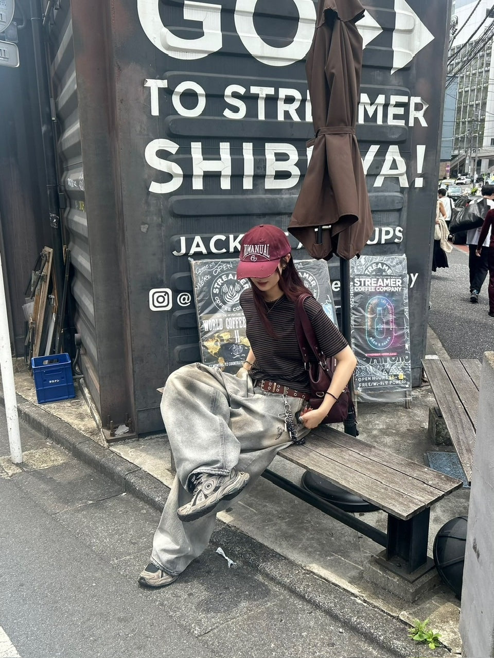 【Chikashitsu +】point wash balloon denim pants (2color) / 【チカシツプラス】ポイントウォッシングバルーンデニムパンツ