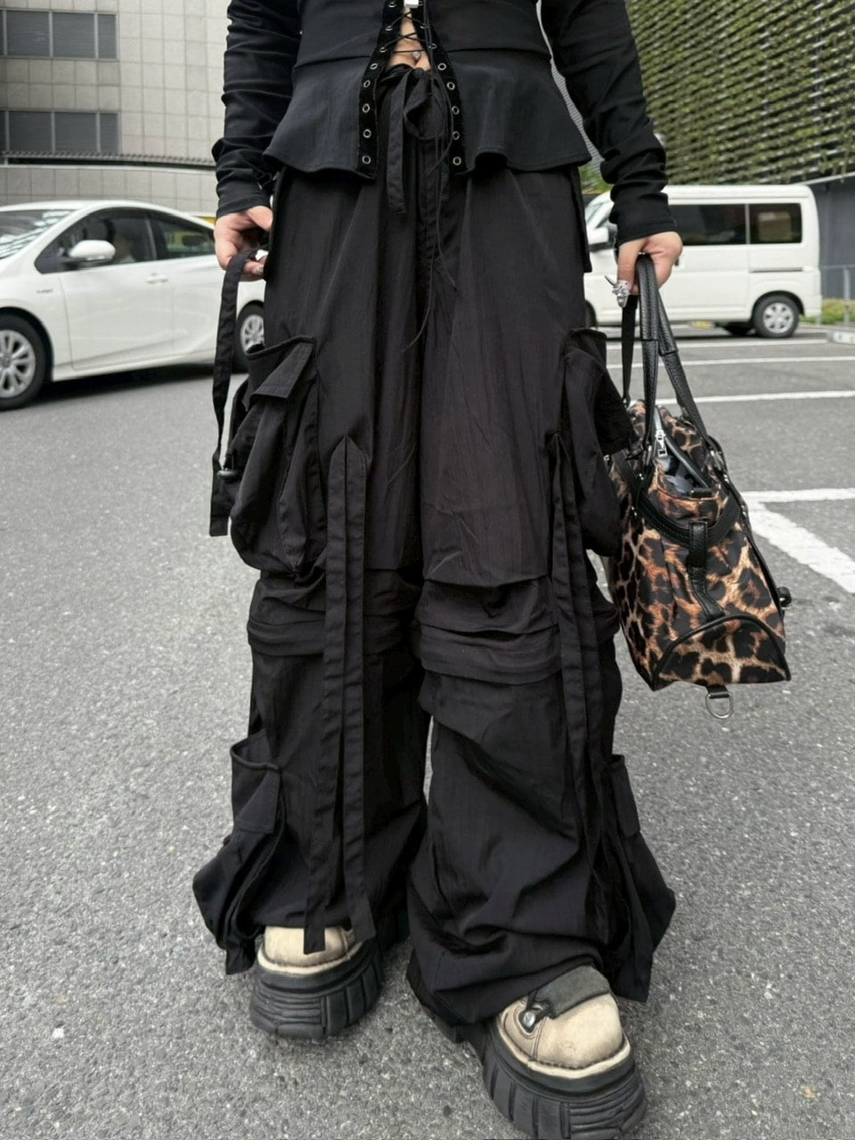 受注制【Never mind the XU】2way nylon cargo pants / 【ネバー