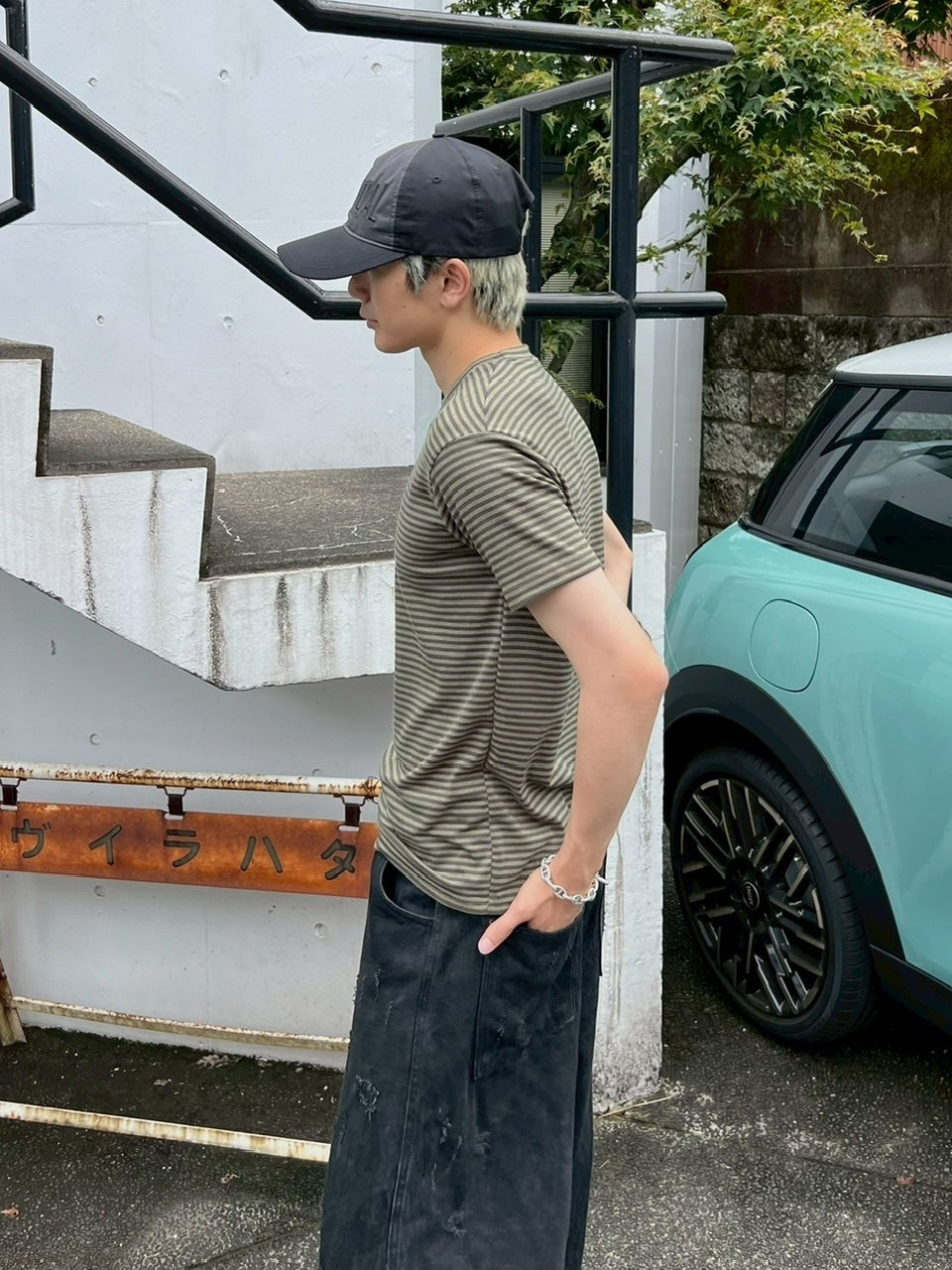 受注制【Chikashitsu +】tight fit border t-shirt (3color) / 【チカシツプラス】タイトフィットボーダー半袖Tシャツ