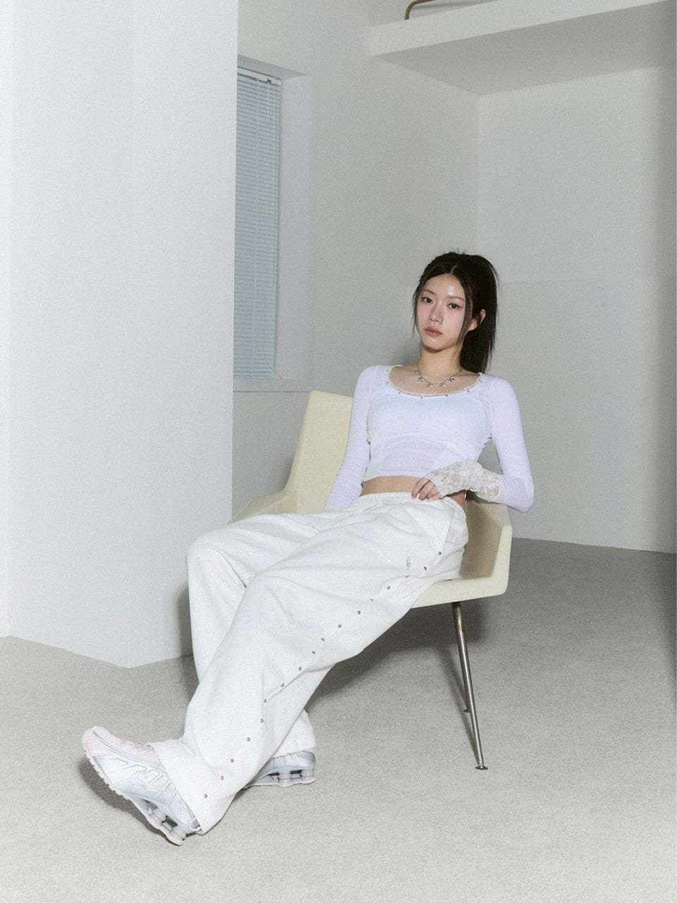 【CHERRYQUIRI】corset stud long sleeve