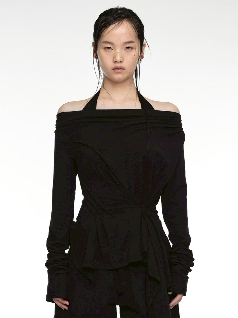 【NACHE】INCLINE DRAPING LONG SLEEVE