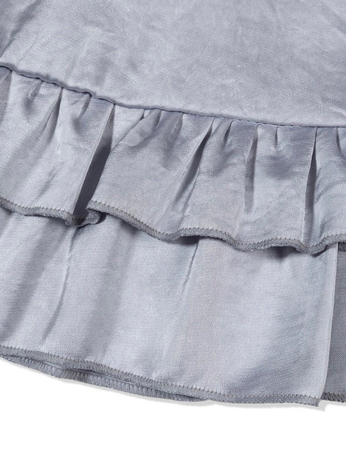 【Uglyshadow】SATIN RUFFLE PANTS