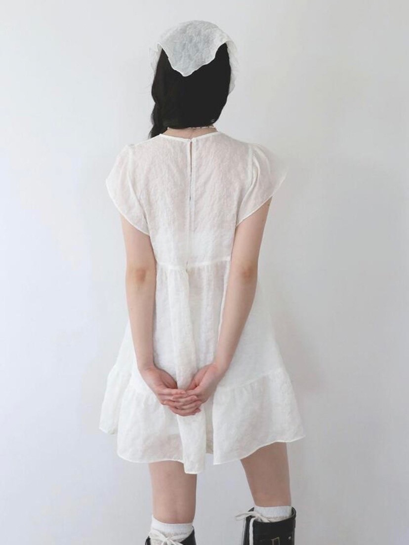 【Uglyshadow】FLOWER RUFFLE DRESS