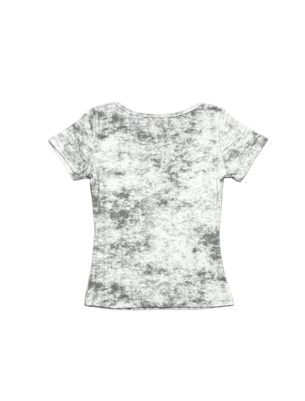 受注制【Never mind the XU】marble washed tee (3color) / 【ネバーマインド ザ エックスユー】マーブルウォッシュドヘンリーネックプリント半袖Tシャツ