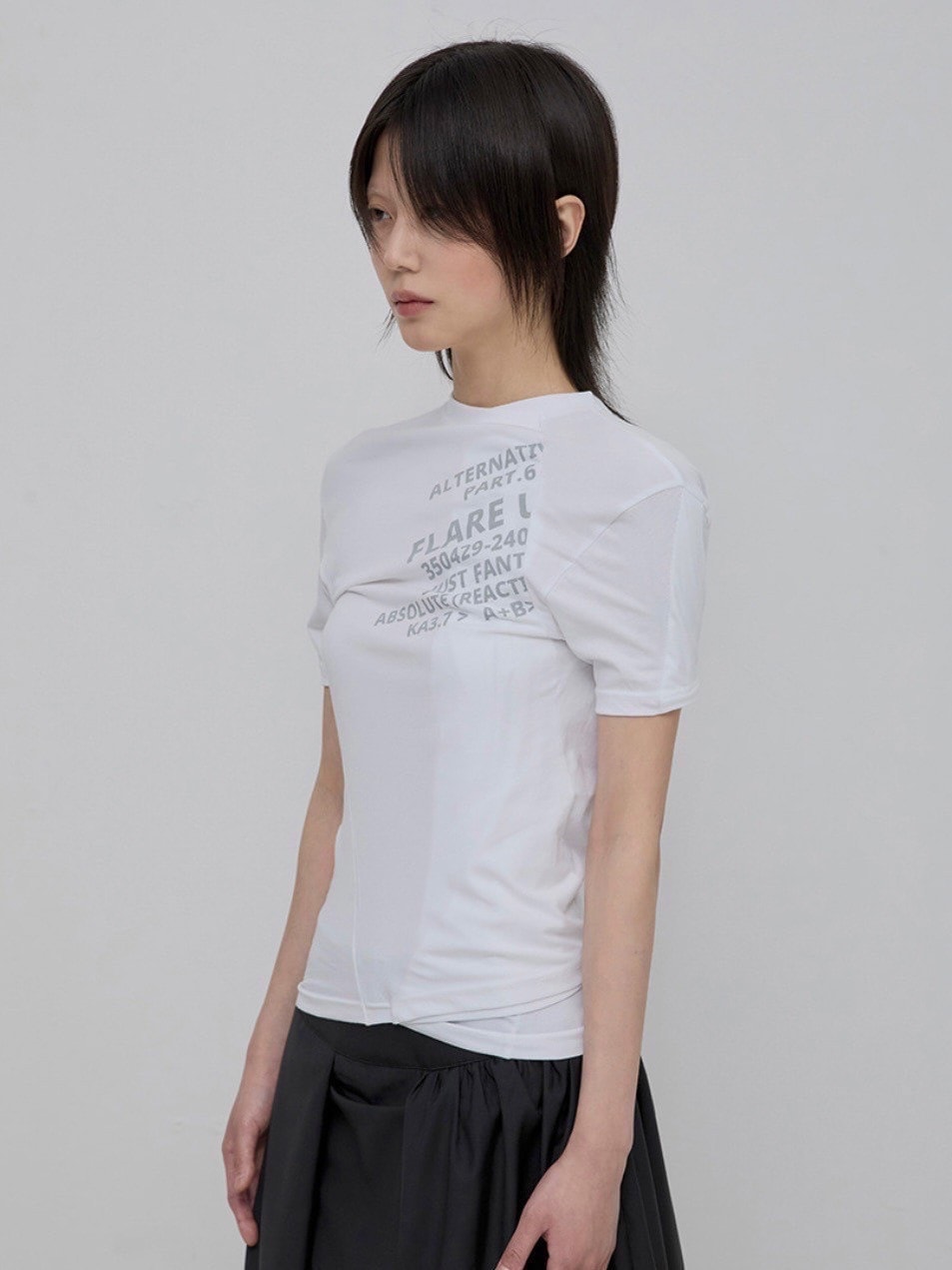 【FLAREUP】Asymmetrical Layered T-Shirt