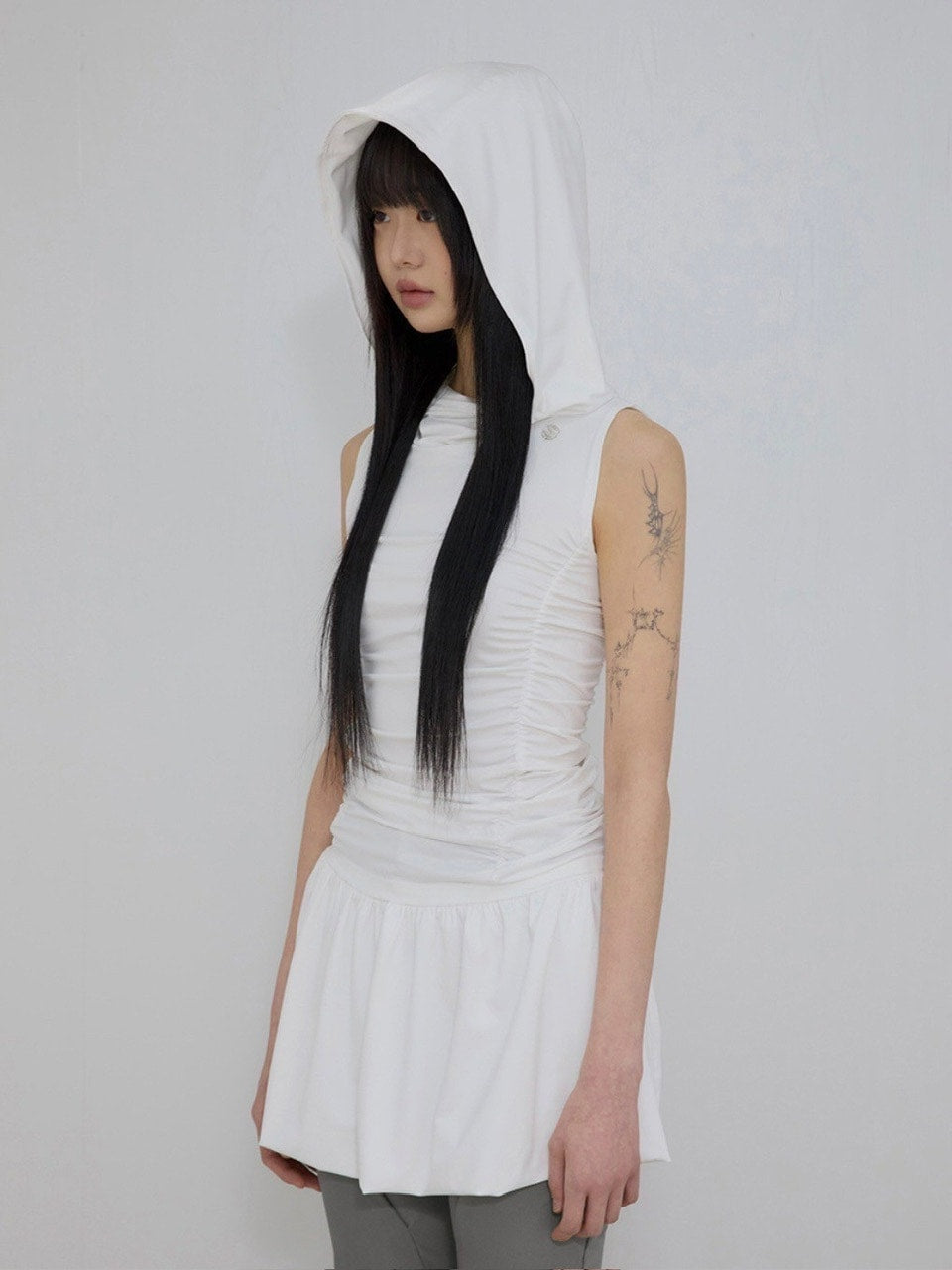 【FLAREUP】Hooded High Neck Dress