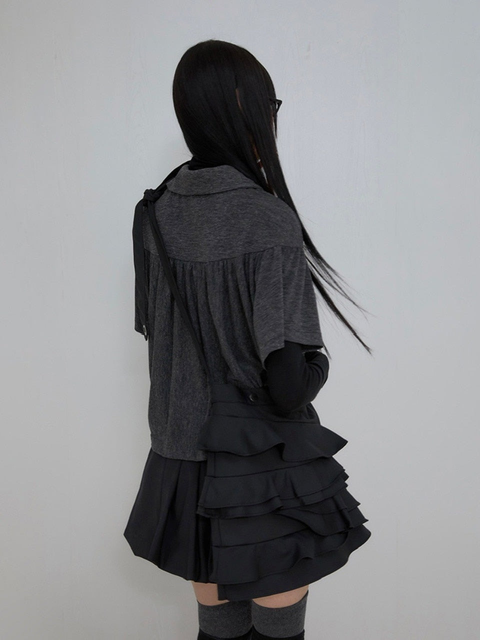 【FLAREUP】Cape Draped Cardigan