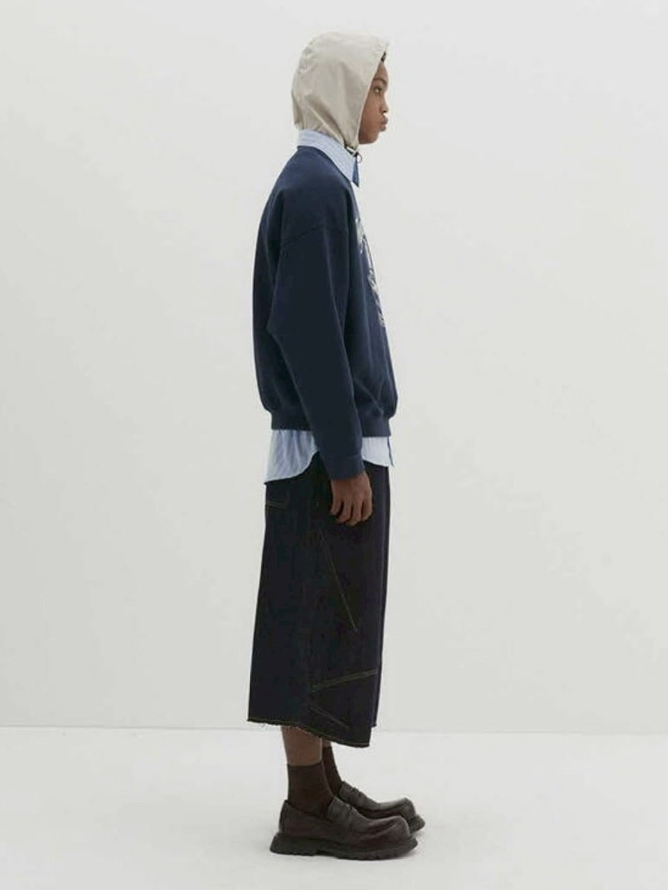 【DNSR】Multi-Dart Bermuda Denim Shorts