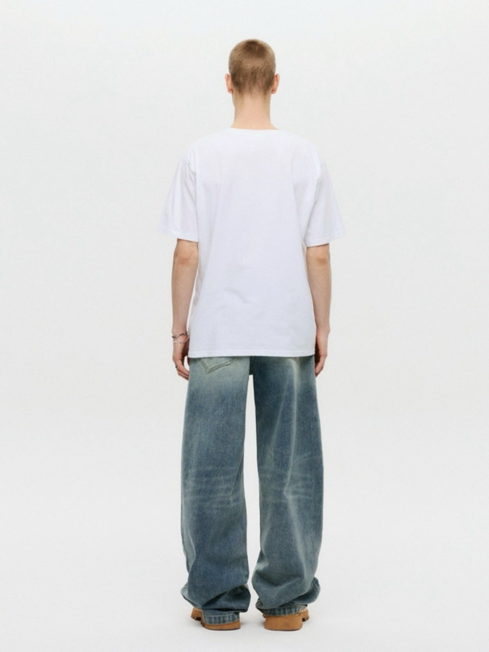【DNSR】Deep One-Tuck Wide Denim Pants
