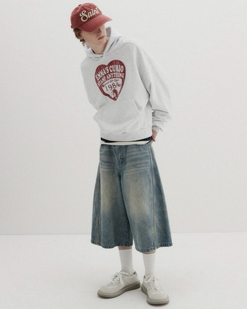 【DNSR】Curved Bermuda Denim Shorts