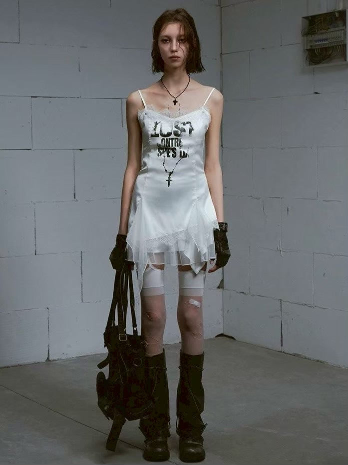 【Cest Nous】Satin Lace Camisole Dress / 【セヌー】サテンレースキャミワンピース