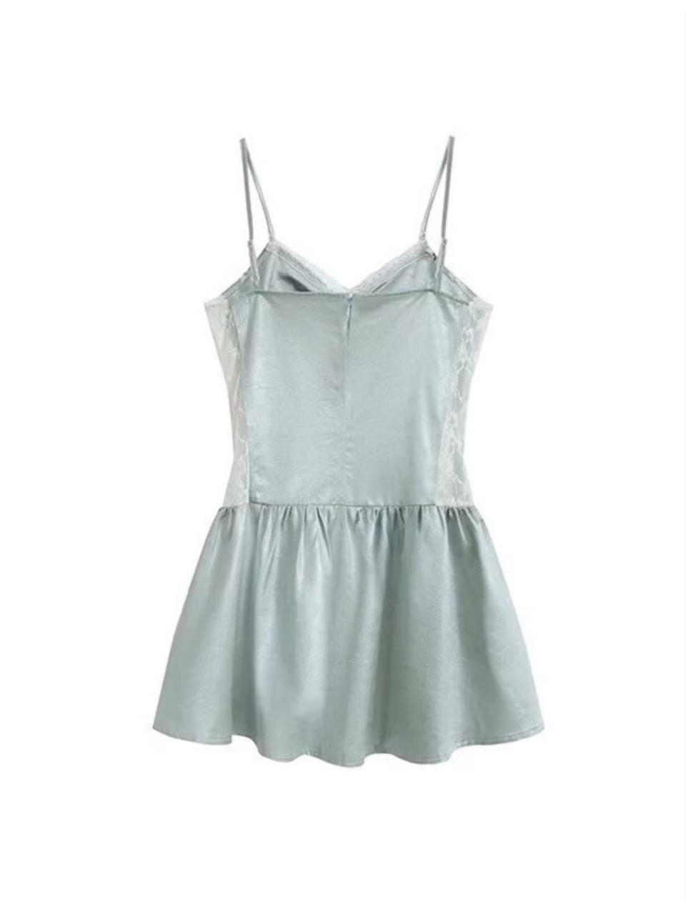 【Cest Nous】Blue Lace Camisole / 【セヌー】ブルーレースミニキャミワンピース