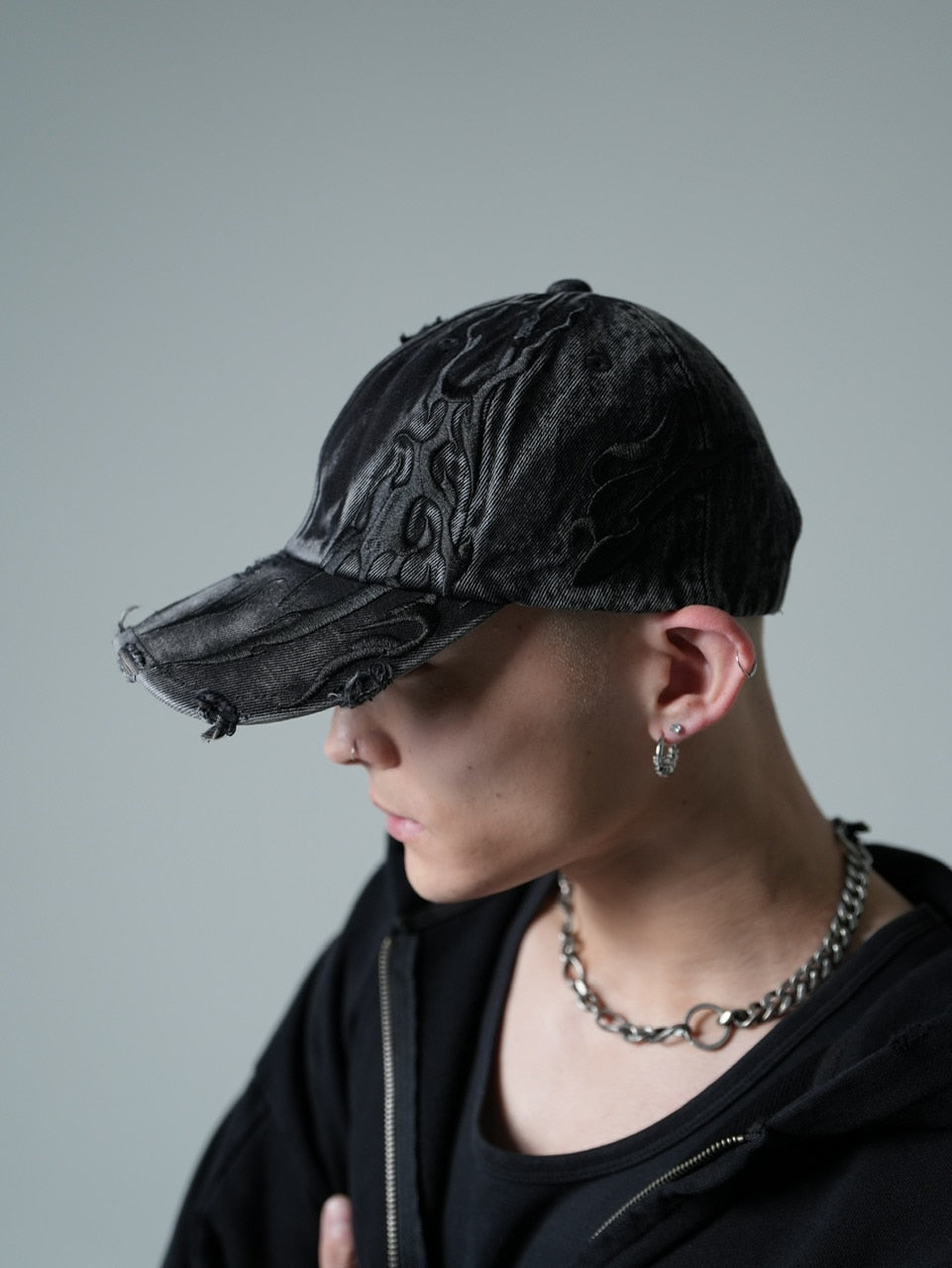 【CHIKASHITSU PLUS HIGH】Overdyed denim cap
