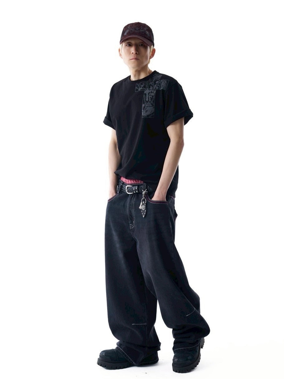 【AAKAM】CROS2 Printed Half Top