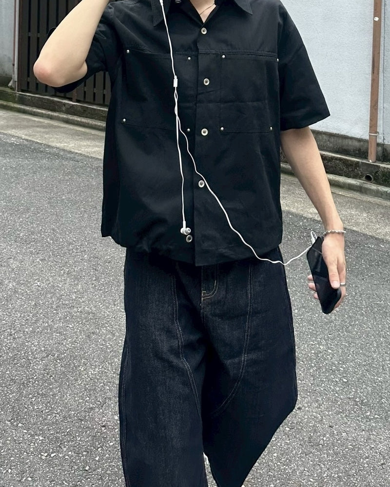 受注制【youll】rib cotton shirt jacket (2color)