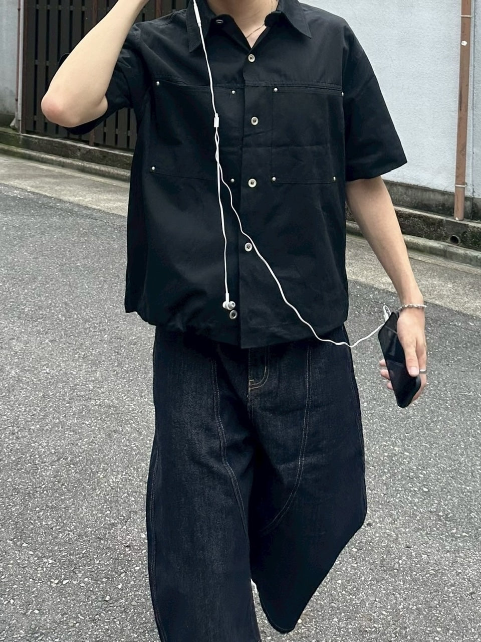 受注制【youll】rib cotton shirt jacket (2color)