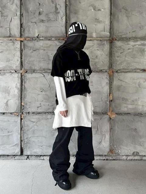 【roaringrad】LAYERED ZIPPER T-SHIRTS / 【ロアリングラド】レイヤードジッパーロゴ半袖Tシャツ