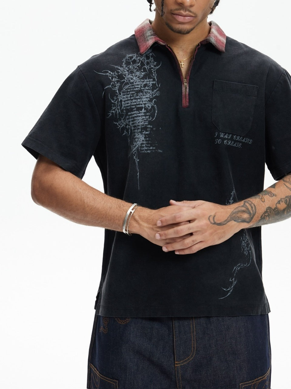 【DND4DES】RUNE ZIP-UP POLO SHIRT