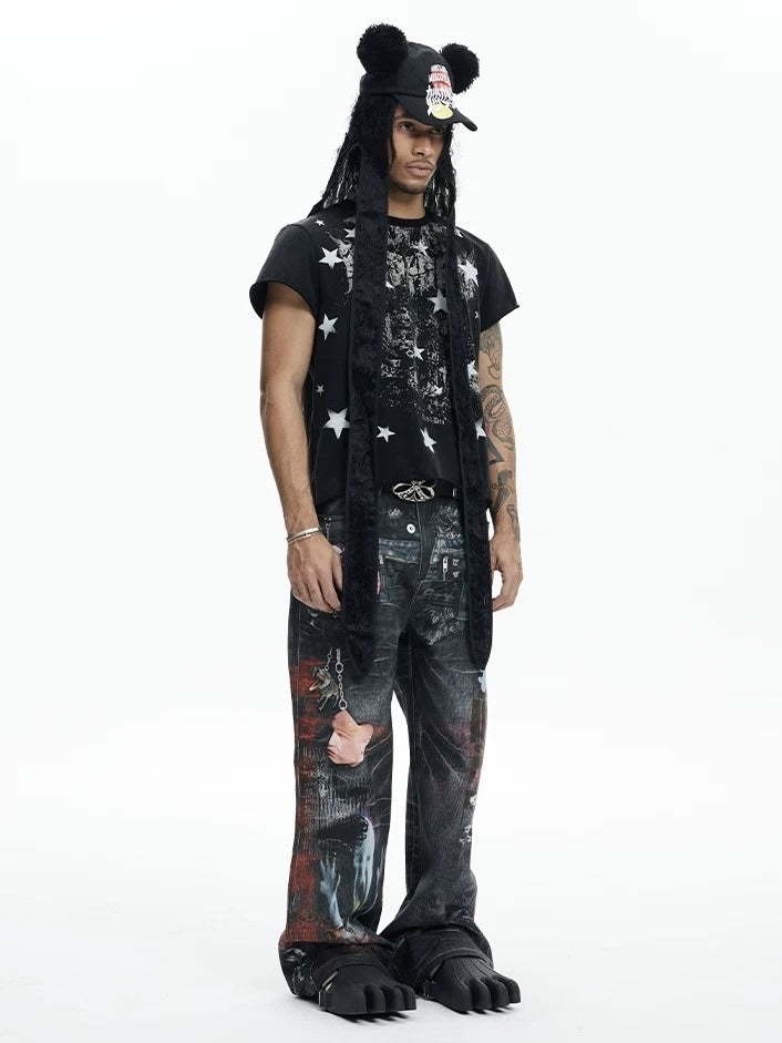 【DND4DES】MULTI-WAIST PENDANT GRAPHIC PANTS