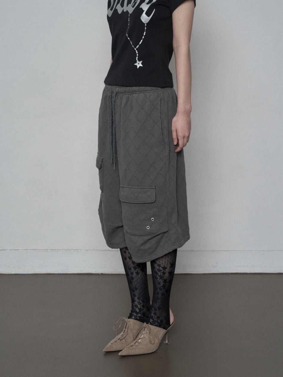 【SETUP‐EXE】PUNCHING BERMUDA SWEATPANTS / 【セットアップエグゼ】パンチングバミューダスウェットショートパンツ