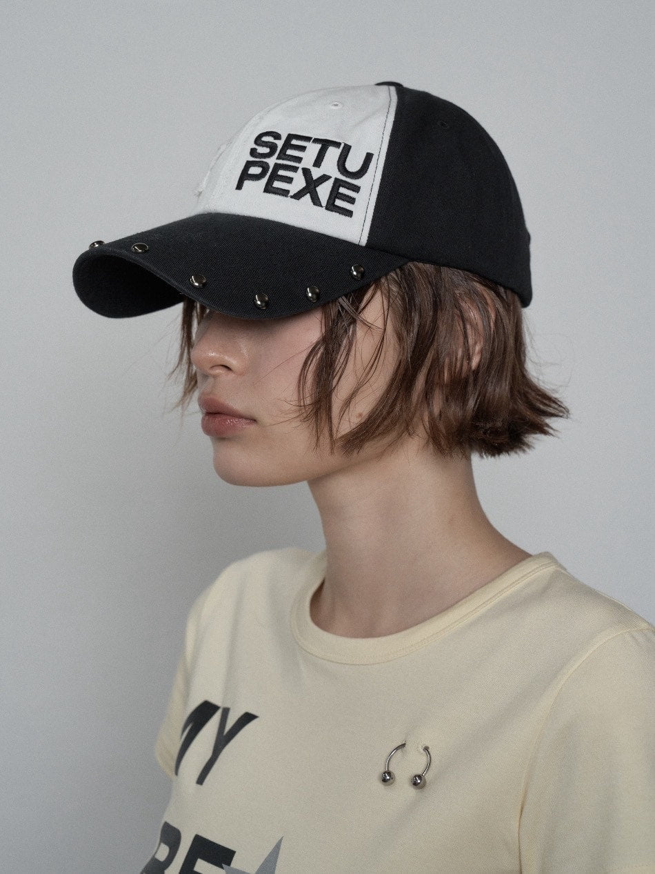 【SETUP‐EXE】STUDDED LOGO BALL CAP / 【セットアップエグゼ】スタッズロゴボールキャップ