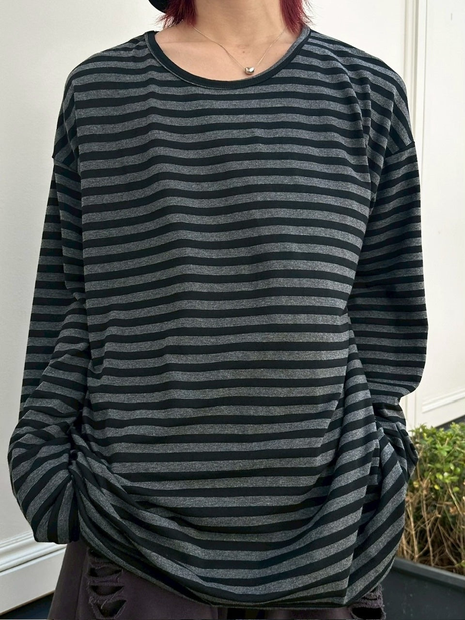 国際配送【LUV CODE】stripe long sleeve tee