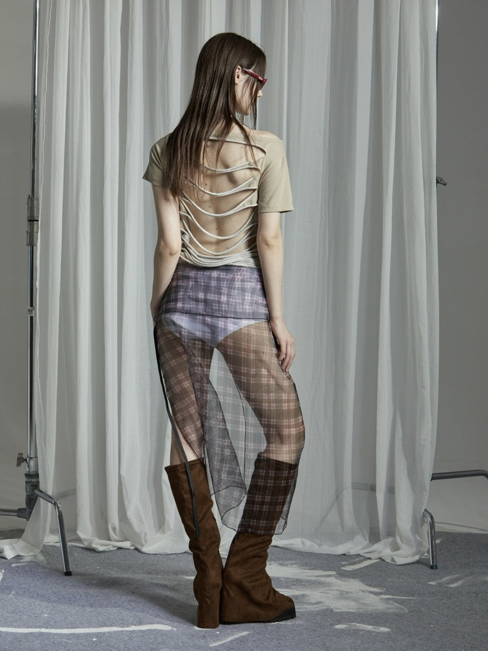 【GATELESS】SLASH DAMAGE LOGO T-SHIRT / 【ゲートレス】スラッシュダメージロゴ半袖Tシャツ