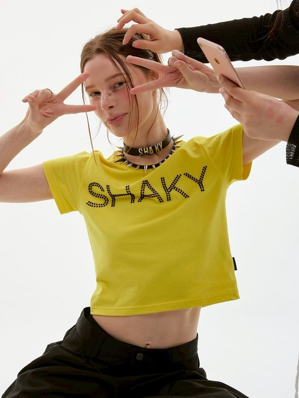 【ESC STUDIO】shaky t-shirt/ 【イーエスシーステュディオ】シェイキーロゴ半袖Tシャツ