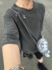 受注制【LUV CODE】pigment damage tee (2color)