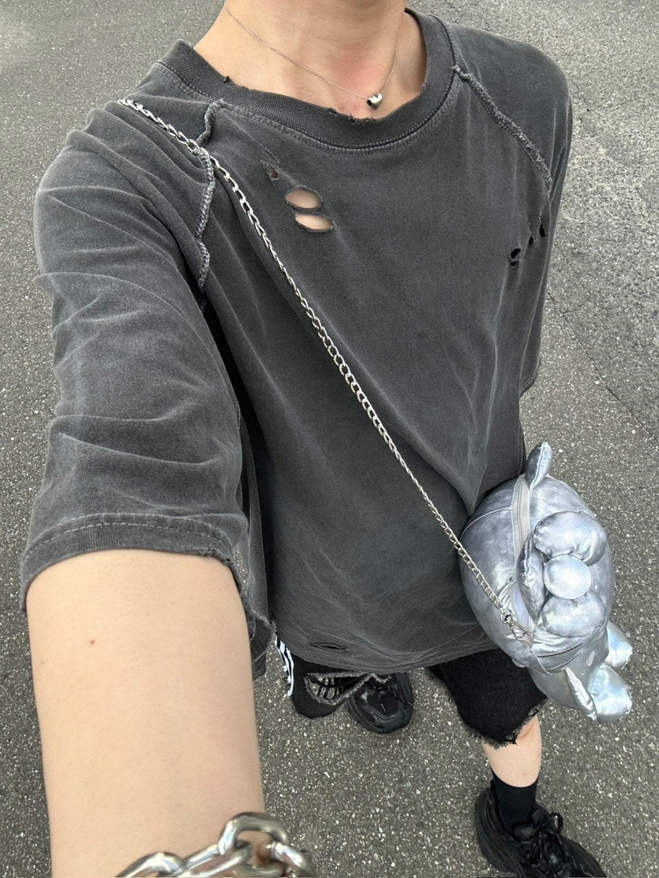 受注制【LUV CODE】pigment damage tee (2color)