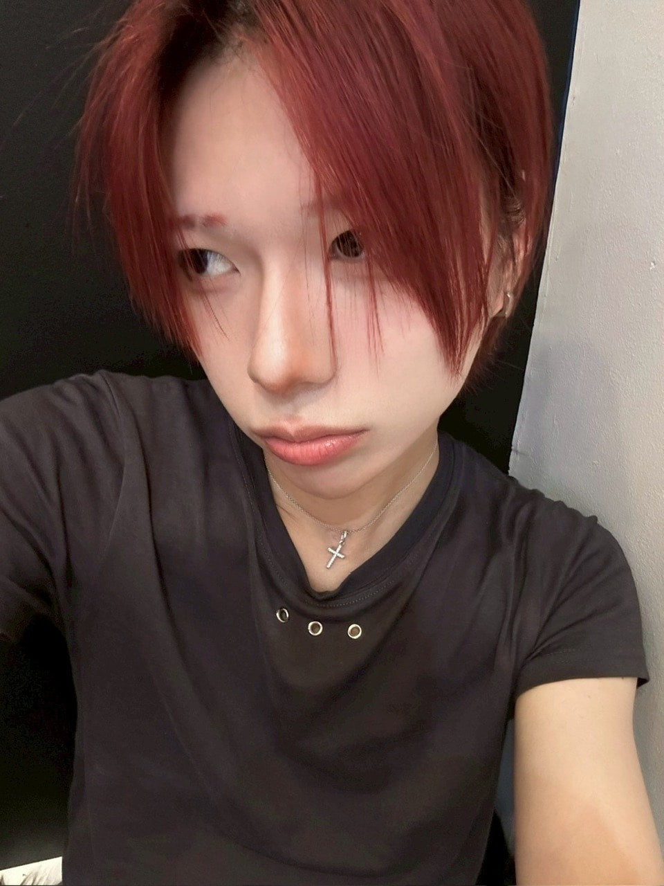 受注制【LUV CODE】eyelet cropped tee (3color)