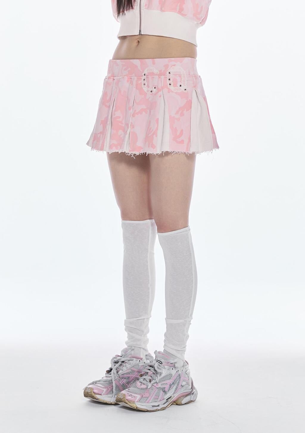 【CHERRYQUIRI】CQ lace stud pleats sk