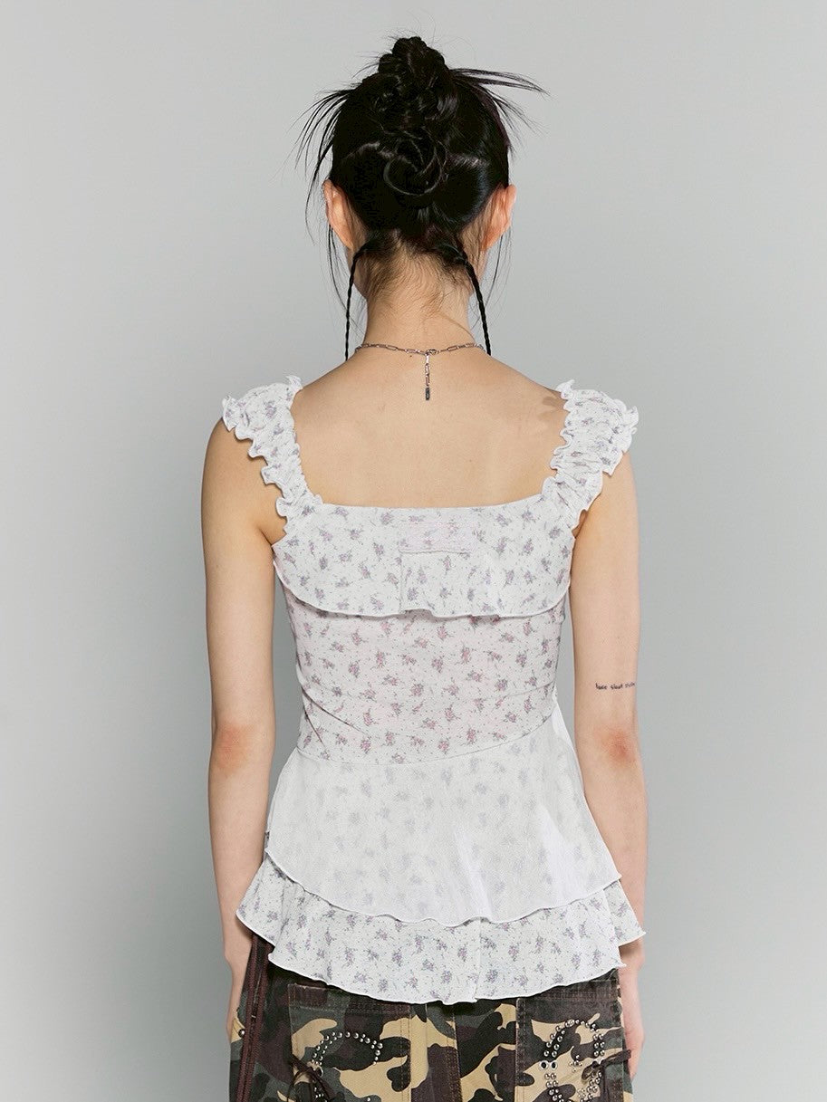 【CHERRYQUIRI】misty ruffle layered sleeveless