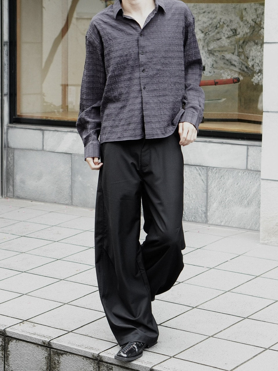 東京店WEB限定受注制【Chikashitsu +】one tuck balloon slacks