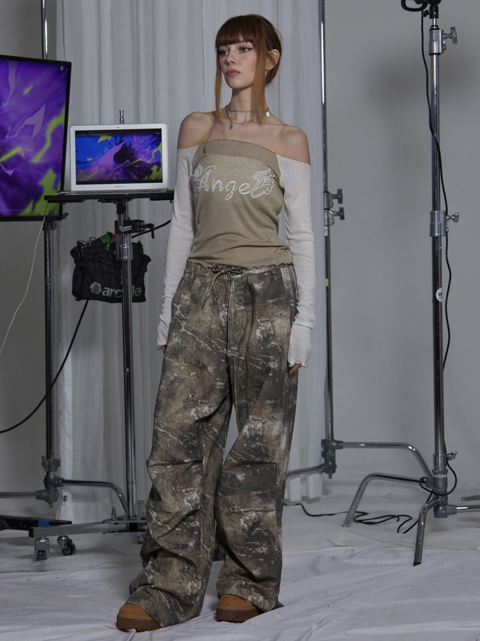 【GATELESS】SMUDGING DIRTY CARGO PANTS / 【ゲートレス】スマッジングダーティーカーゴパンツ