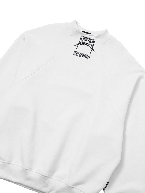 【AJOBYAJO】Raglan High Neck Arch Logo Sweatshirt / 【アジョバイアジョ】ラグランハイネックアーチロゴスウェットシャツ
