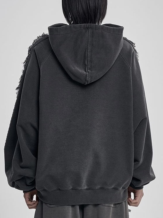 【AJOBYAJO】Raglan Lace Trimming Hoodie / 【アジョバイアジョ】ラグランレーストリミングプルオーバーパーカー