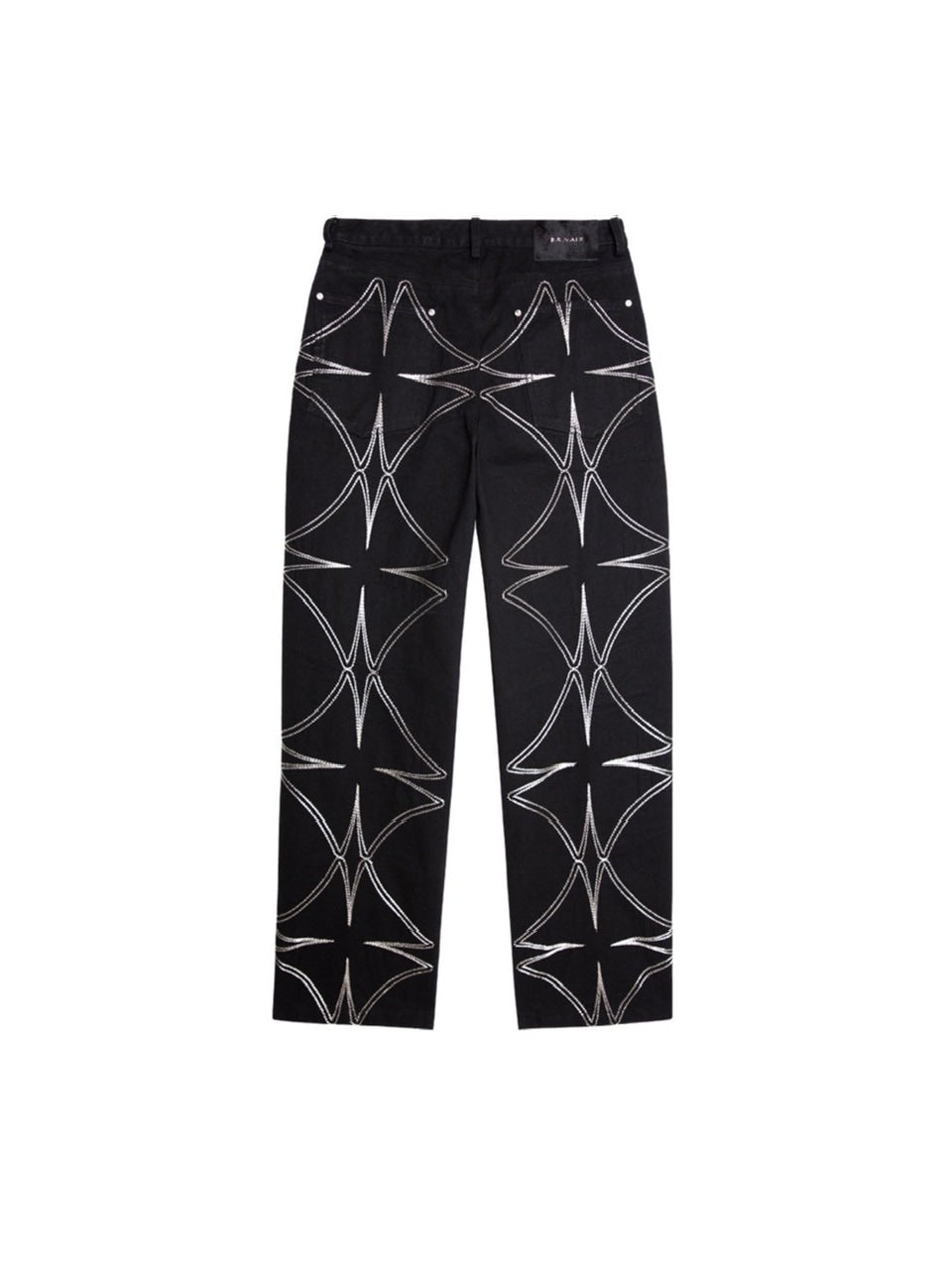 【E RIN AI E】METTALIC FOUR LEAF CLOVER DENIM PANTS