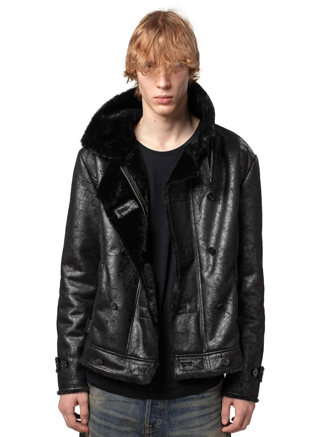 【RACER WORLDWIDE】Faux Leather Jacket【レーサーワールドワイド】コーティングファージャケット