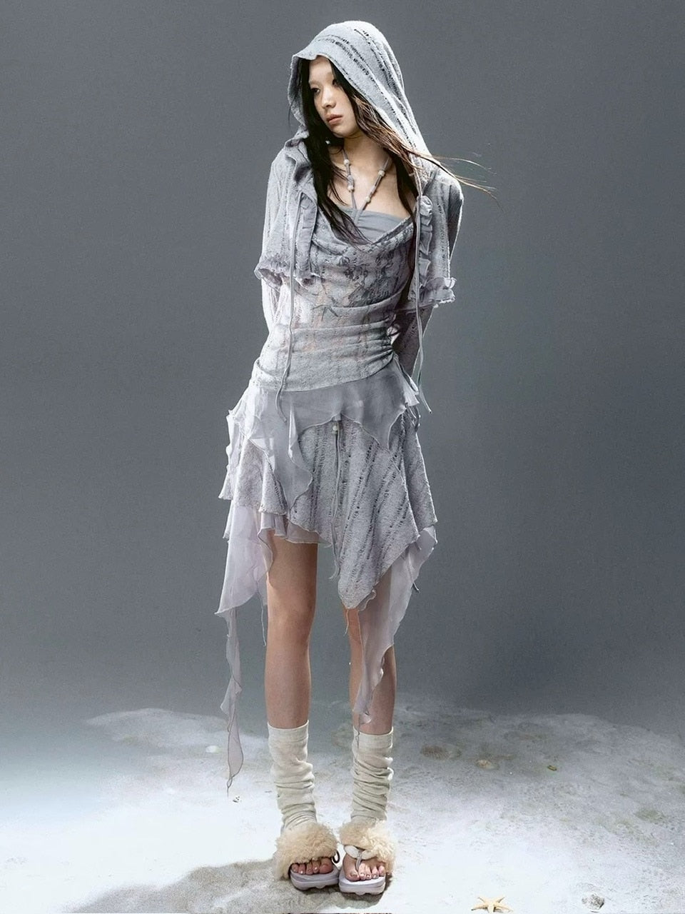 【Cest Nous】Beaded Top / 【セヌー】レイヤードフリルタンクトップ