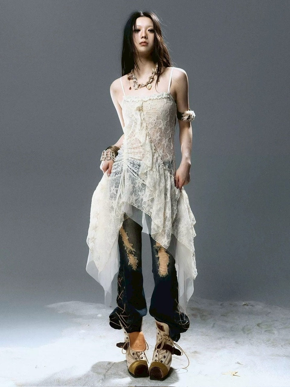 【Cest Nous】Fringe Star Necklace / 【セヌー】フリンジスターネックレス