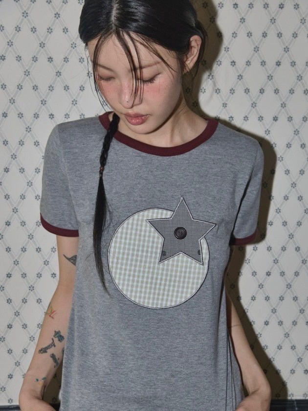 【FANCY CLUB】TOMATO PATCH RINGER TEE / 【ファンシークラブ】トマトパッチリンガー半袖Tシャツ