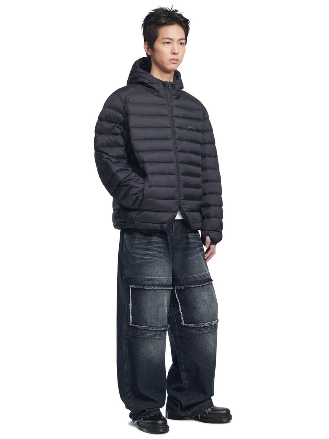 【NOMANUAL】DESTROYED LAYER DENIM PANTS