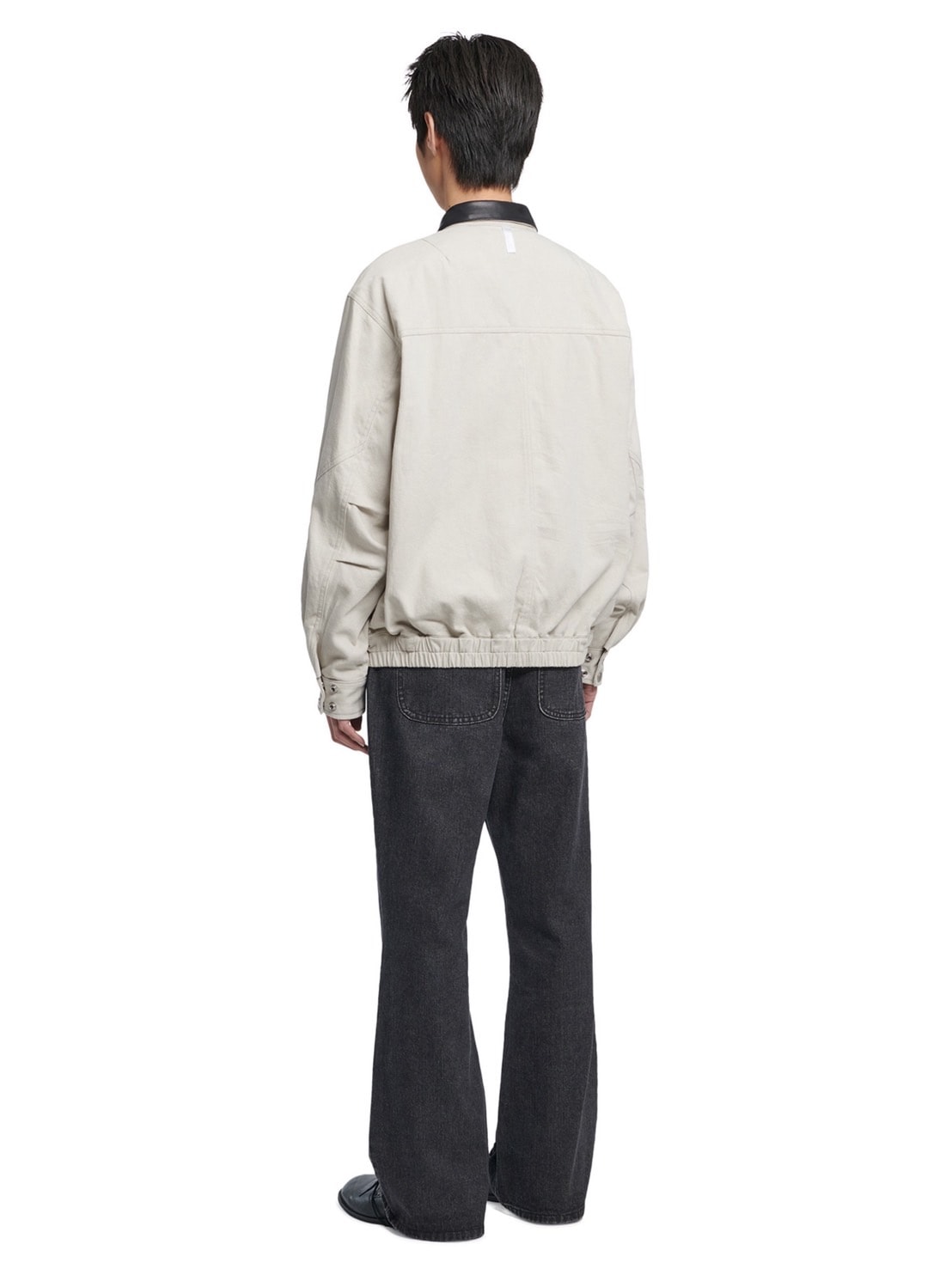 【NOMANUAL】VINTAGE LEATHER COLLAR WORK JACKET