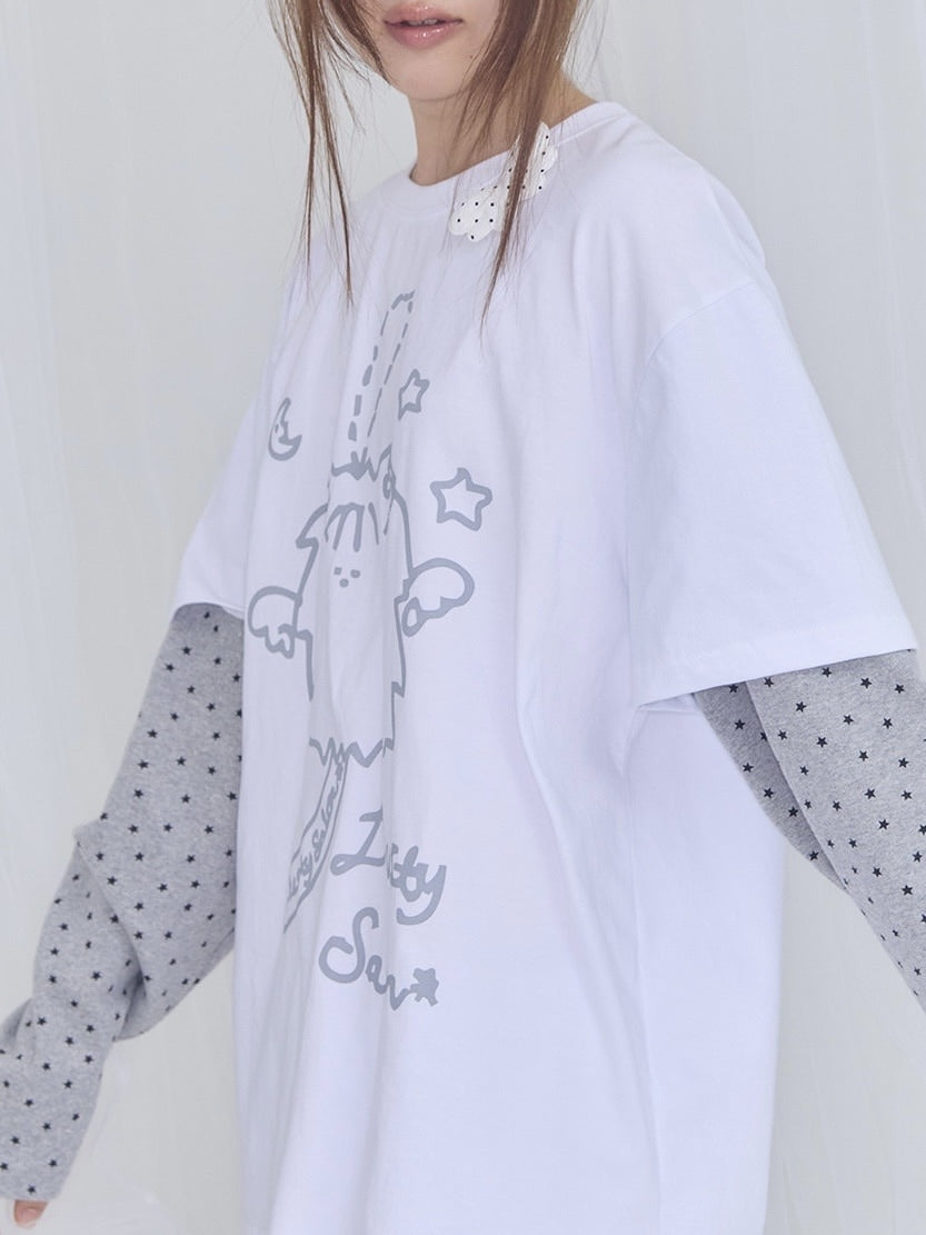 【FANCY X DUSTY】DUSTY CLUB LAYERED LONG SLEEVE / 【ファンシー X ダスティ】ダスティークラブレイヤード長袖Ｔシャツ