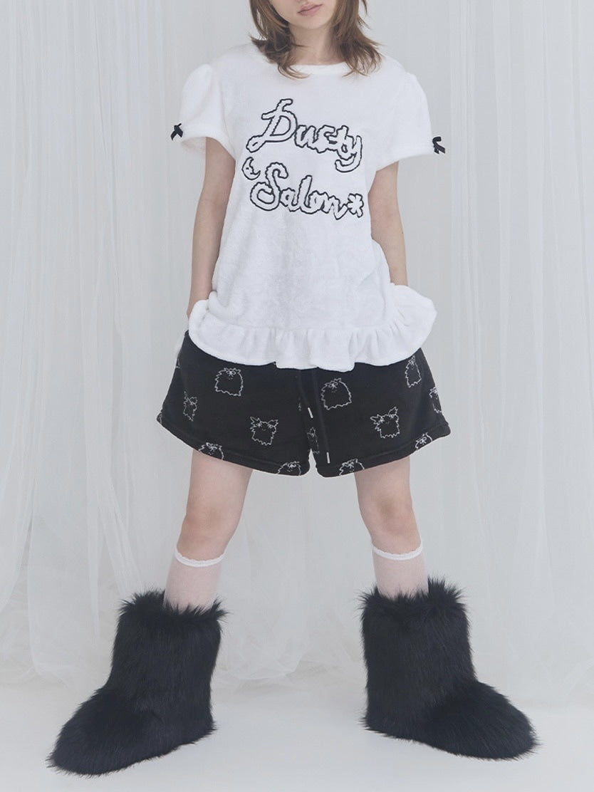 【FANCY X DUSTY】Zzz DUSTY SALON PAJAMA SHORT PANTS / 【ファンシー X ダスティ】Ｚｚｚダスティーサロンパジャマショートパンツ
